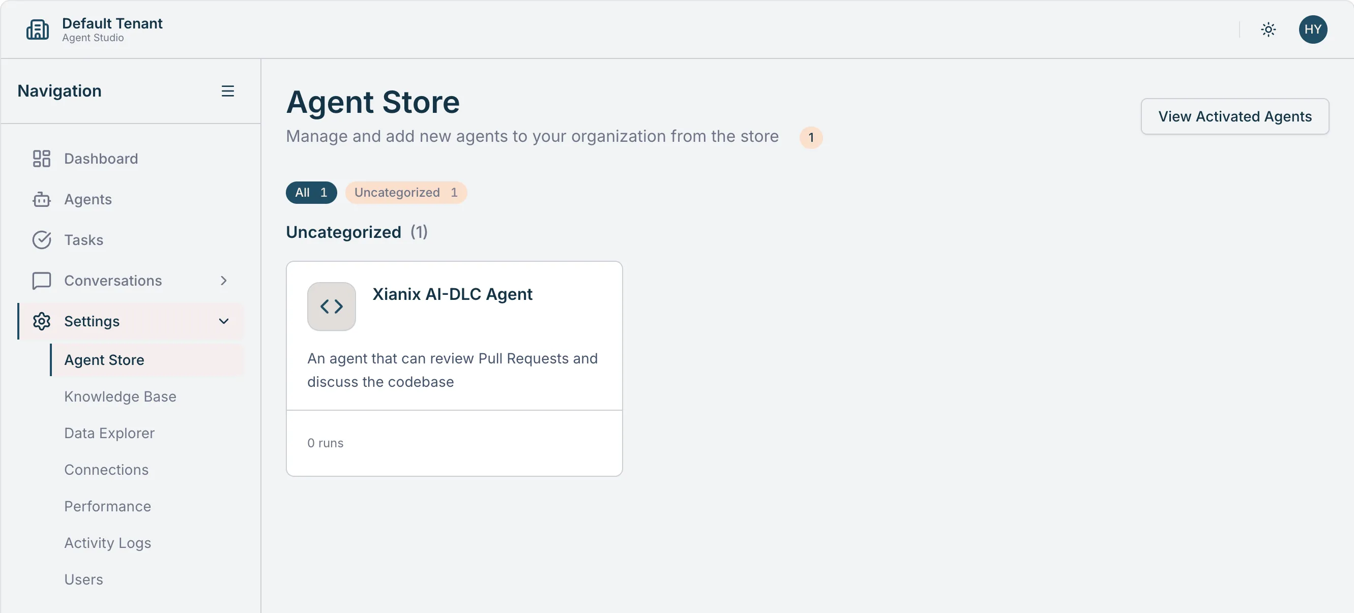 Importing the Xianix AI-DLC Agent into the Agent Store